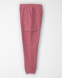Girls Organic Cotton French Terry Cargo Pants