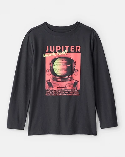 Boys Planet Long-Sleeve Graphic Tee - Black