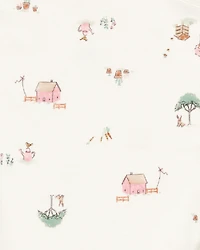 Baby Girl 5-Pack Floral Bunny Short-Sleeve Cotton Bodysuits