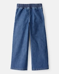 Kid Denim Wide Leg Pants