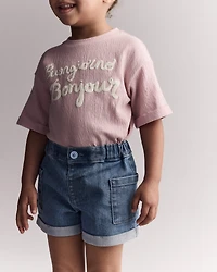 Toddler Girl Mom Short Denim