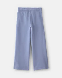 Girls Fleece Wide-Leg Active Pants - Blue