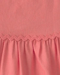 Toddler Girl Ruffle-Sleeve Tiered Dress - Orange