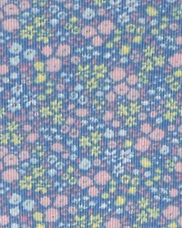 Girls Floral Rib Short-Sleeve Dress - Blue