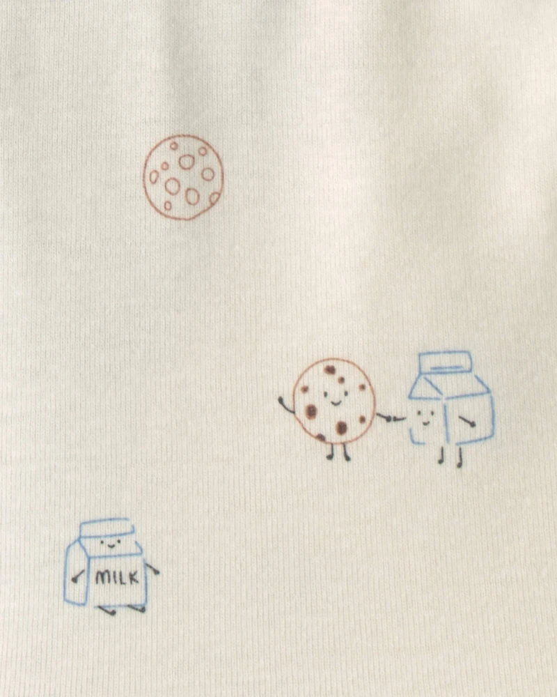 Baby Boy 4-Pack Milk & Cookies Long-Sleeve Multipack Bodysuits