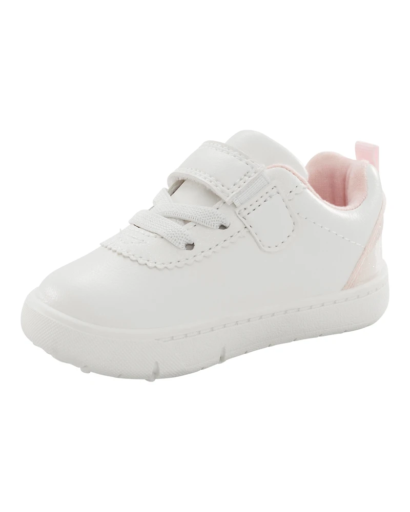 Every Step® First Walker  Flower Casual Sneakers - White