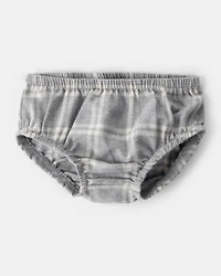 Baby Girl 2-Piece Plaid Sherpa Vest & Dress Set