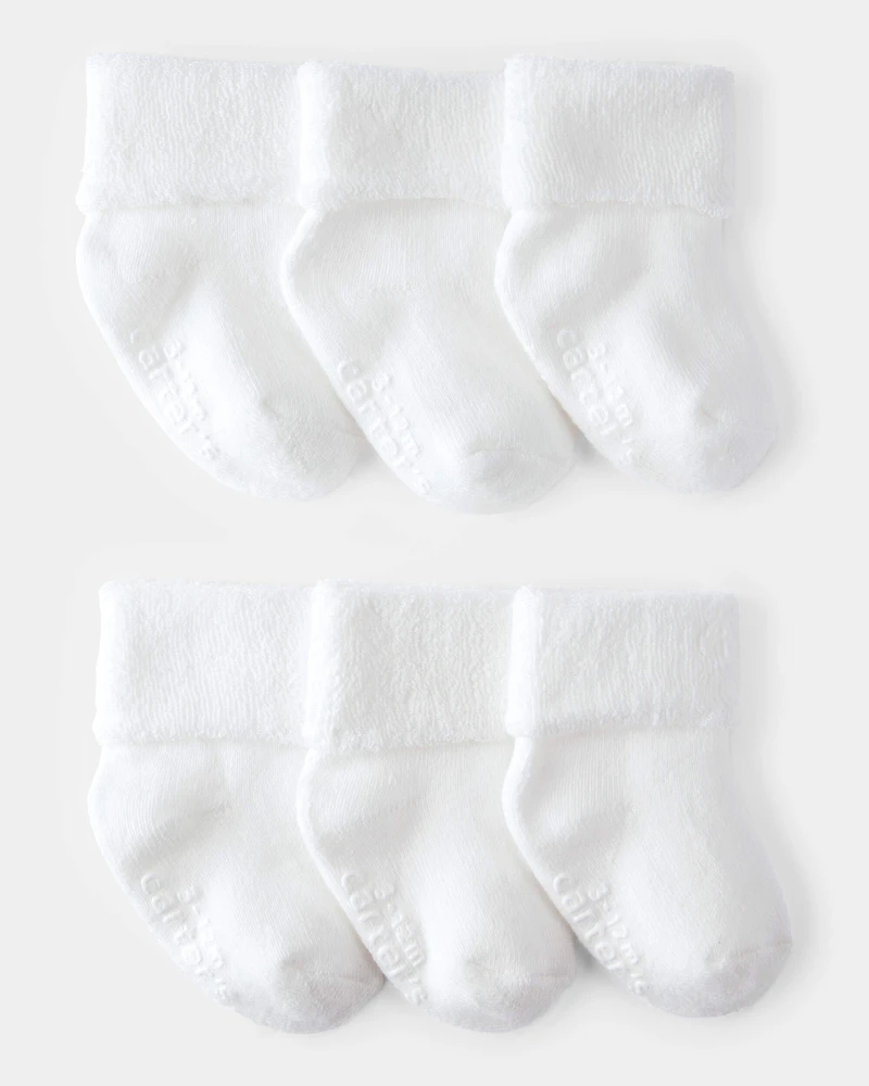 Baby 6-Pack Foldover Booties