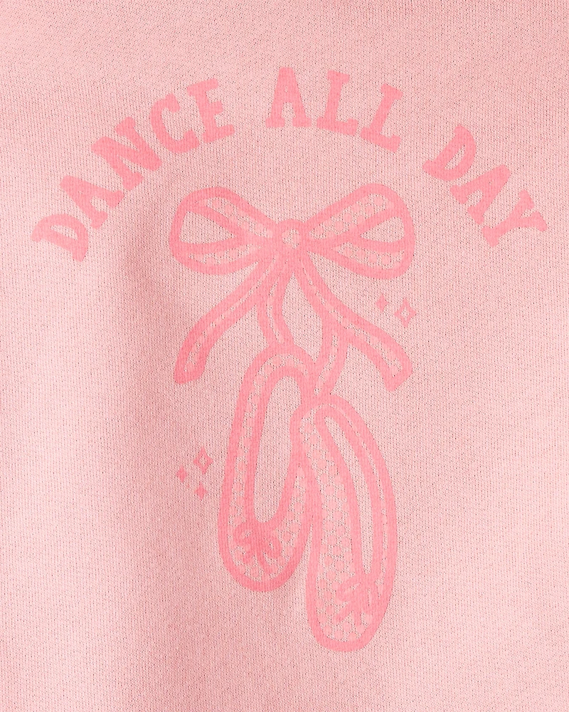 Toddler Girl 2-Piece Ballet Long-Sleeve Hoodie & Pant Set - Pink