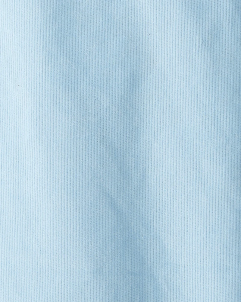 Girls Corduroy Wide-Leg Pants - Blue