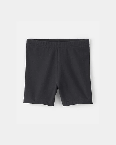 Baby Girl Solid Bike Shorts - Black