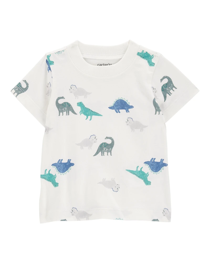 Baby 2-Piece Dinosaur Tee & Shortall Set - Navy