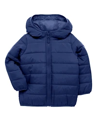 Baby Hooded Puffer Jacket - Navy Blue