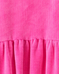 Toddler Girl Heart Velour Dress Set - Pink
