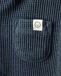 Baby Boy Cotton Long-Sleeve Sleeper - Navy Blue