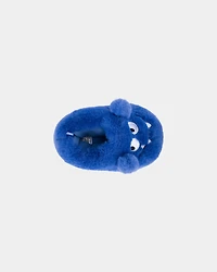 Boys Cozy Monster Slippers - Blue