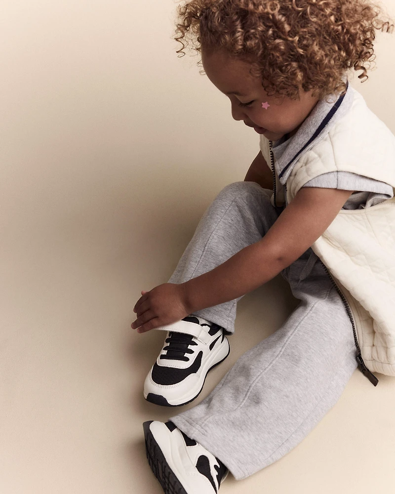 Toddler Girl Linda Wide Leg Pant - Heather Grey