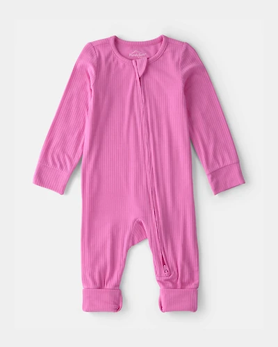 Baby Girl PurelySoft 2-Way Zip Sleeper - Pink