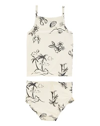 Toddler 2-Piece Beach Print Tankini Set