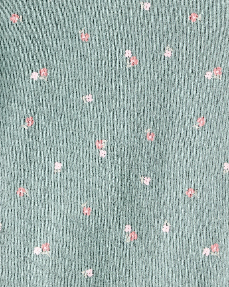 Baby Girl 4-Pack Owl Print Cotton Long-Sleeve Multipack Bodysuits - Green/Pink/White