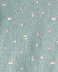 Baby Girl 4-Pack Owl Print Cotton Long-Sleeve Multipack Bodysuits - Green/Pink/White