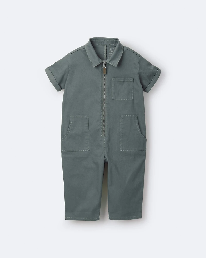 Toddler Day Out™ Cropped Jumpsuit - Green