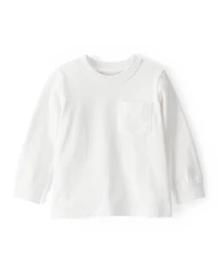 Long-Sleeve Pocket Tee - White