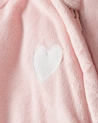 Baby Girl Zipper Heart Front Pram – Pink