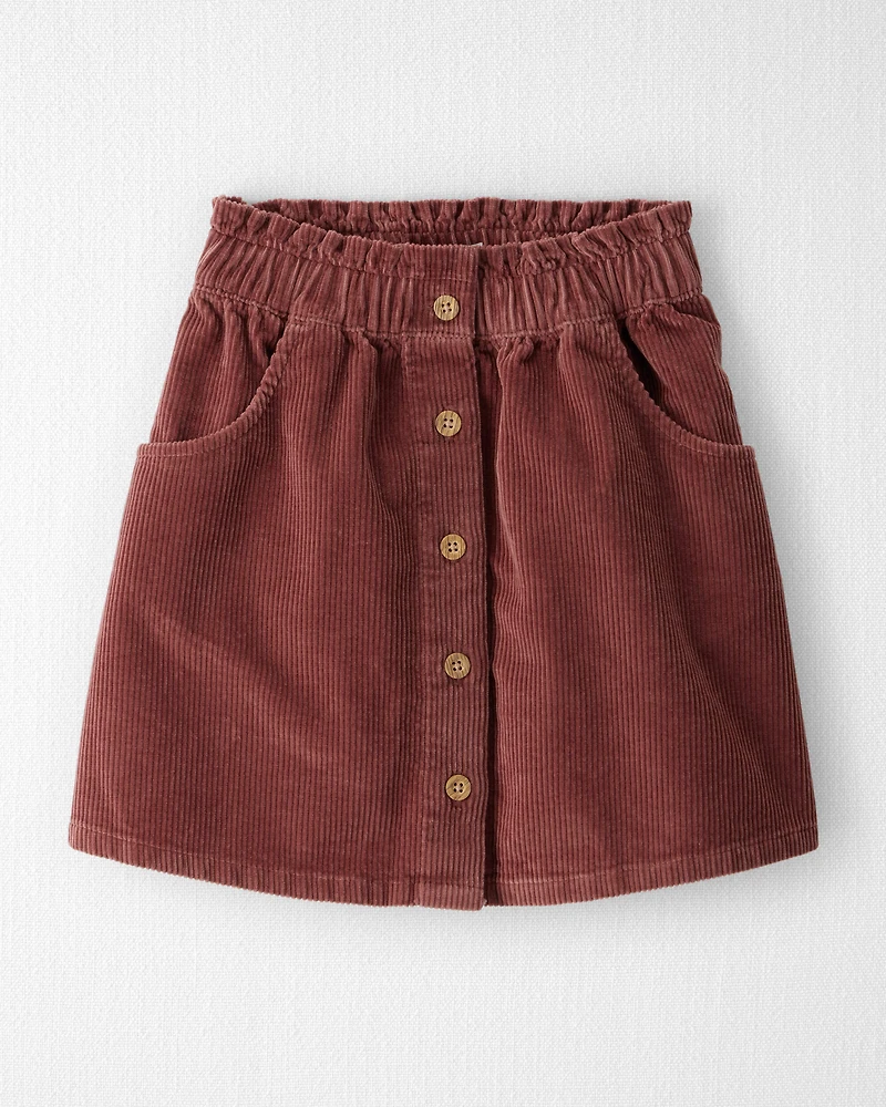 Girls Organic Cotton Corduroy Skirt