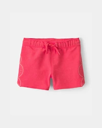 Baby Boy Crab French Terry Shorts - Orange