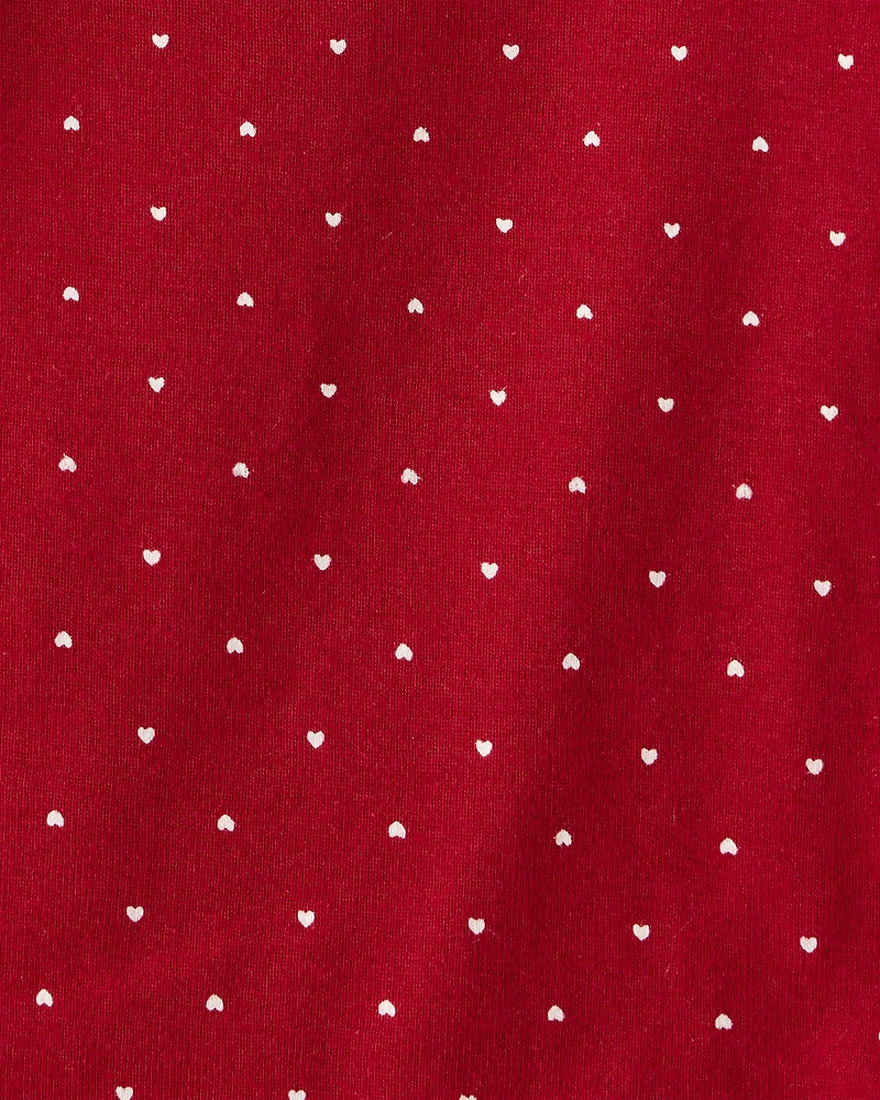 Baby Girl 4-Pack Leopard Print Cotton Long-Sleeve Multipack Bodysuits - Red/White