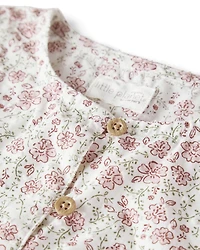 Baby Girl Organic Cotton Dress Prairie Blossom Print