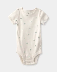 Baby 2-Piece Sailboat Overall Set - Green/Ivory