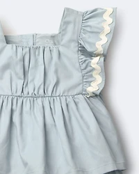 Toddler Girl Ruched Tiered Dress - Light Blue