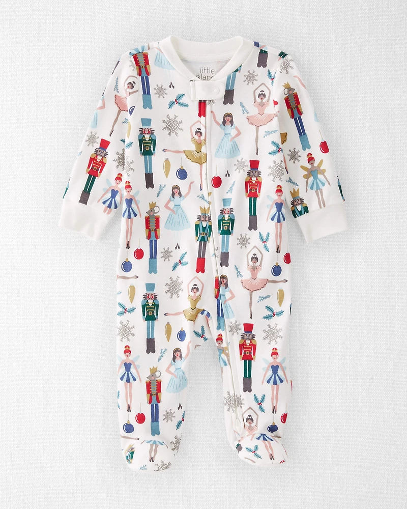 Baby Organic Cotton Holiday Nutcracker Sleep & Play pyjamas
