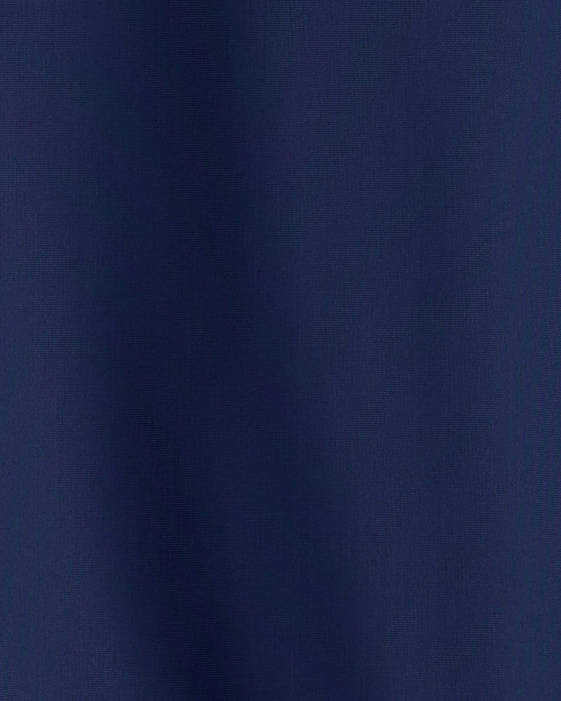 Boys 2-Piece Long-Sleeve Rashguard & Sailboat Swim Trunks Set - Blue