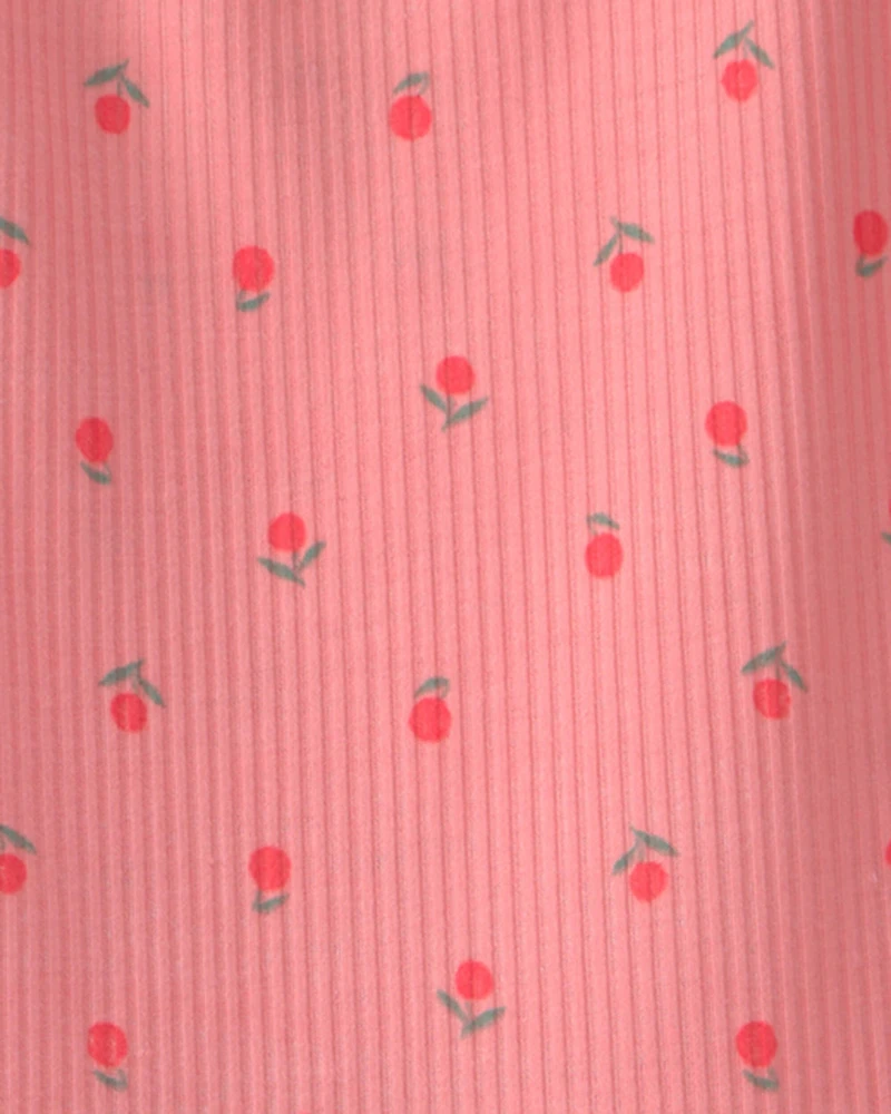 Girls Cherry Sleeveless Night Gown - Coral