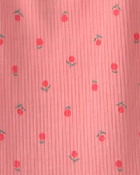 Girls Cherry Sleeveless Night Gown - Coral