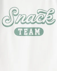 Girls Snack Team Short-Sleeve Graphic Tee - Cream