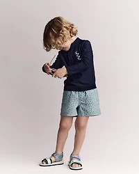 Toddler Boy 'Splish Splash' Half-Zip Long-Sleeve Rashguard - Navy