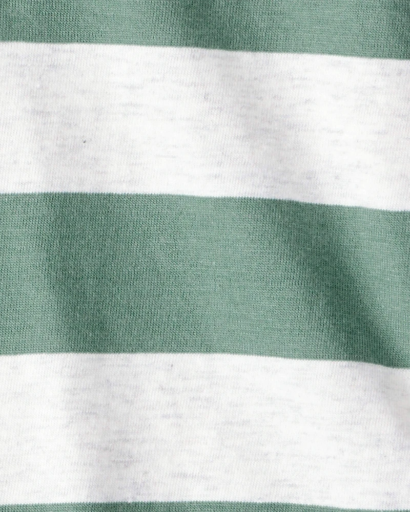 Baby Boy 2-Piece Striped Polo Bodysuit & Pull-On Pant Set