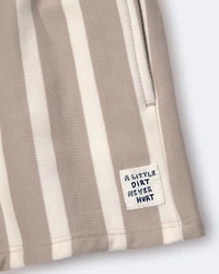 Toddler City Park™ Shorts Stripes - Khaki/Cream