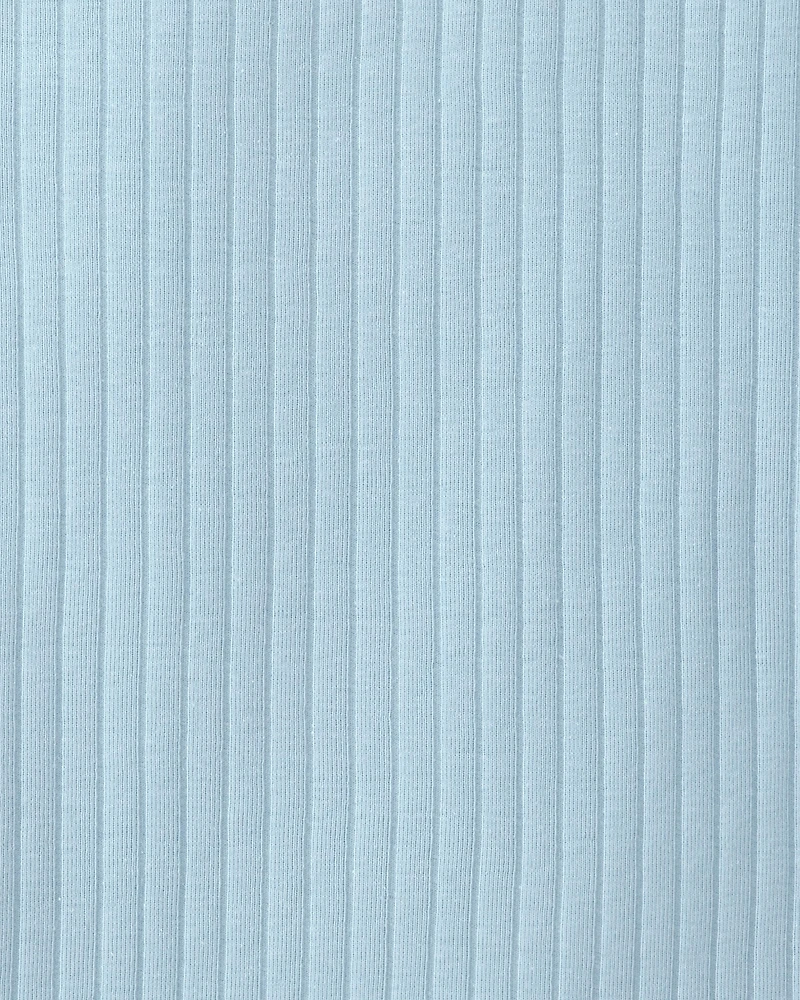 Boys Rib Snug Fit 2-Piece Pyjama Set - Blue