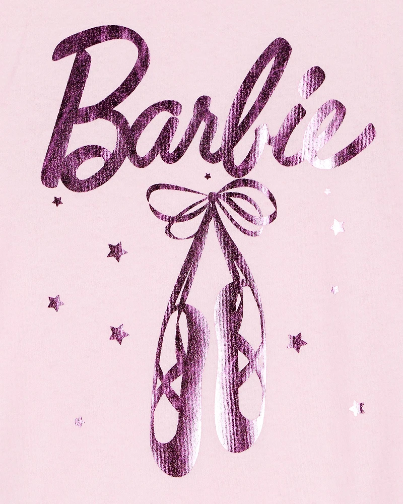 Toddler Barbie™ Ballet Foil Short-Sleeve Graphic Tee - Pink