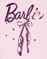 Toddler Barbie™ Ballet Foil Short-Sleeve Graphic Tee - Pink