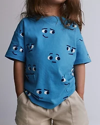 Toddler Otter Pocket Tee Face Print - Blue