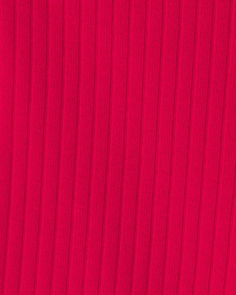 Toddler Girl Fourth Of July Ribbed Bike Shorts - Red