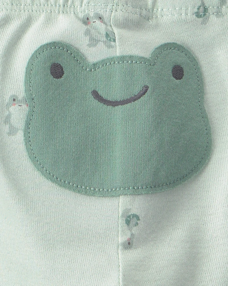 Baby 3-Piece Frog Bodysuit & Pant Set - Green/Grey