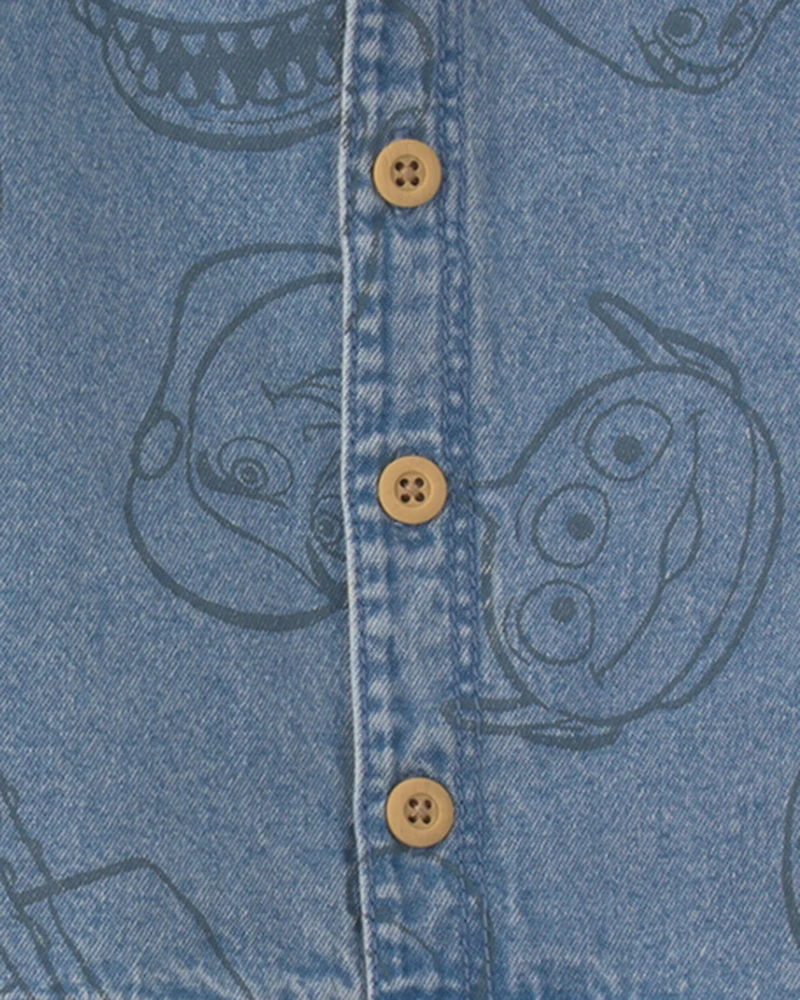 Baby Boy 2-Piece Pixar© Toy Story Chambray Short-Sleeve Top & Short Set - Medium Wash
