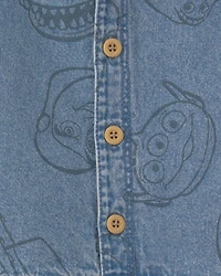 Baby Boy 2-Piece Pixar© Toy Story Chambray Short-Sleeve Top & Short Set - Medium Wash